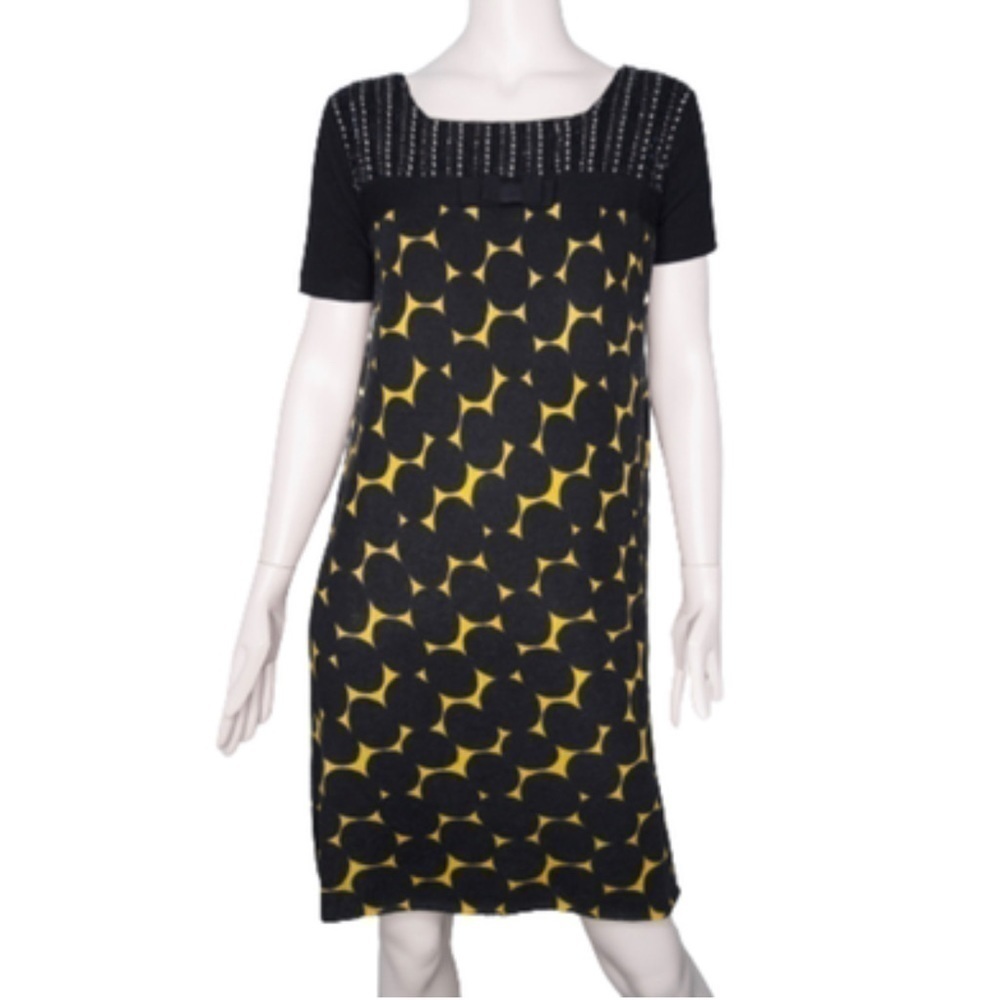 TWIN Set Simona Barbieri 100% wool dress size S knitted circle pattern